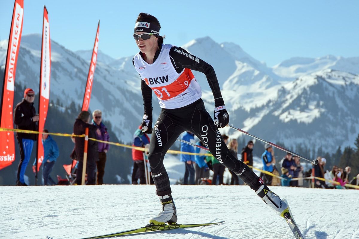 Sportaufnahmen an den Langlauf Schweizermeisterschaften in Zweisimmen.